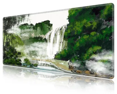Immagine prodotto di Tappetino per mouse da gaming XXL, sottotavola, 90x40x0,3 cm, verde, antiscivolo, con bordi cuciti
