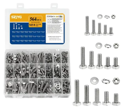 Produktbild von Schraubenset M5 M6 M8, 564-teilig, aus Edelstahl, für Reparaturen