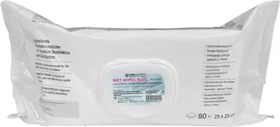 Obrázek produktu pro Vlhčené ubrousky Plus 25x25cm s alkoholem 80ks