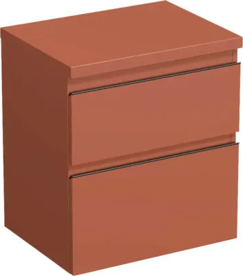 Produktbild von Jungborn Waschtischunterschrank TRENTA BxHxT 56,7 x 64,6 x 44,5 cm Frontfarbe Cotto matt TRE DESK 60 2Z B A9556