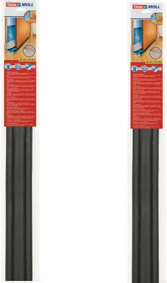 Produktbild von TESA Doppeltürdichtung aus Schaumstoff für Zuhause, grau, 2 Stück