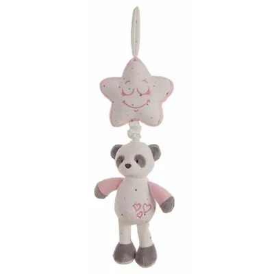 Image de Hochet musical Baby Panda 35 cm étoile rose