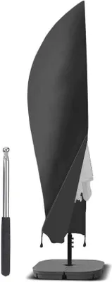 Produktbild von Famanu Parasolhülle mit Teleskopstange - Wasserdicht, UV-beständig und staubdicht, Maße 265 x 40/70/50 cm