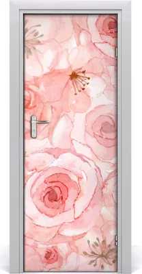 Produktbild von Tulup Türaufkleber 75x205 cm Dekorative Aufkleber Selbstklebend Wasserdichte Tapete Abnehmbar Schlafzimmer Wohnzimmer Wohnkultur - Blumenmuster