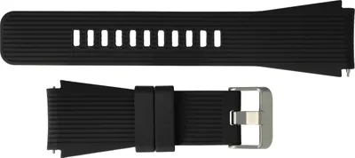 Produktbild von vhbw Ersatz Armband kompatibel mit Samsung Galaxy Watch 46mm Fitnessuhr, Smartwatch - 13,1 + 7,1 cm geriffelt Silikon schwarz