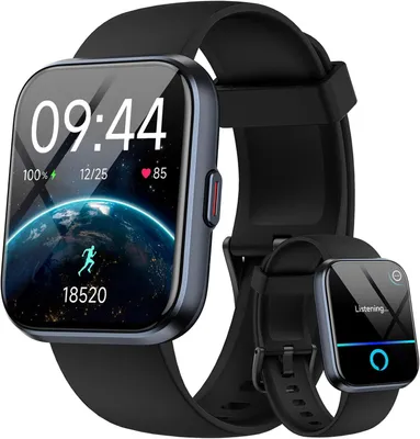Produktbild von mit Telefonfunktion(Anrufe tätigen/empfangen),Fitness Tracker mit 110+Sportmodi, Puls/Schlaf-Monitor, Schrittzähler, Smart Watch mit Alexa für Android
