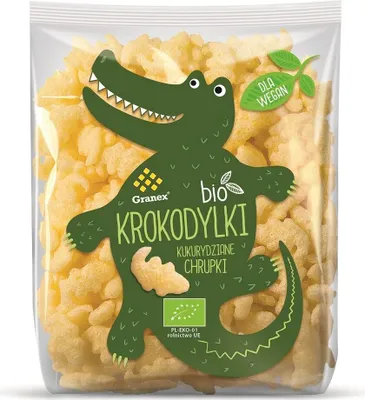 Zdjęcie produktu dla CHRUPKI KUKURYDZIANE KROKODYLKI80 g - GRANEX
