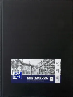 Zdjęcie produktu dla OXFORD 400152623 OXFORD Skizzenbuch Sketchbook DIN A4 blanko, schwarz Hardcover 96 Seiten