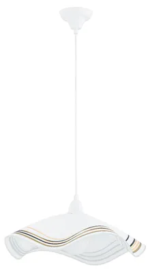 Obrázek produktu pro Závěsné svítidlo FLORES v bílo-béžovo-černém provedení, 1xE27x15W, plast, rozměry: 90x41x47 cm, IP20, Alfa