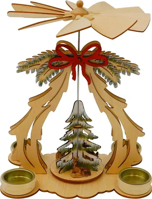 Produktbild von Tischpyramide mit Tannenbaum und Schleife