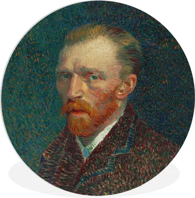 Produktbild von MuchoWow® Rundes Wandbild - Runde Bilder Kunst - Van Gogh - Alte Meister - Selbstporträt Ø 30 cm Kreis Wanddekoration Kunststoff - Wandkreis - Wandschmuck - Schlafzimmer - Bilder - Der Kreis - Kunst für die Wohnung - Plastik - Kunstdruck - Wandbild