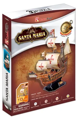 Immagine prodotto di DANTE Cubic Fun Puzzle 3D Żaglowiec SantaMaria 40080