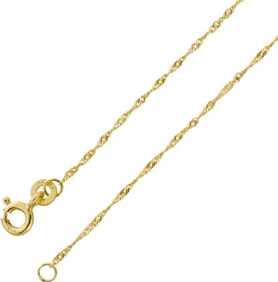Produktbild von Singapurkette 1mm Gelbgold 333 8 Karat massiv poliert 45