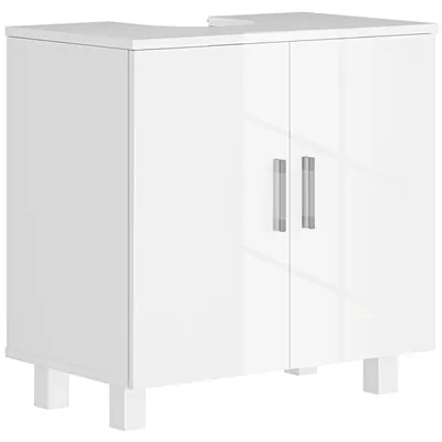 Immagine prodotto di HOMCOM Mobile Sotto Lavabo Bagno a 2 Ante con Ripiano Centrale, in MDF, 60x35x60 cm, Bianco