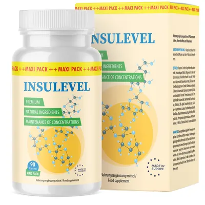Image de Insulevel Capsules - avec des ingrédients naturels - pour hommes et femmes - 90 capsules par boîte