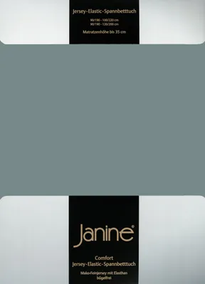 Produktbild von Janine Design Elastic-Jersey, 95% Baumwolle, 5% Elasthan-Spannbetttuch ELASTIC 5002 Farbe mineralgrün Größe 100x200