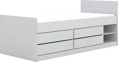 Zdjęcie produktu dla Łóżko młodzieżowe LEON 200x90 z półkami białe