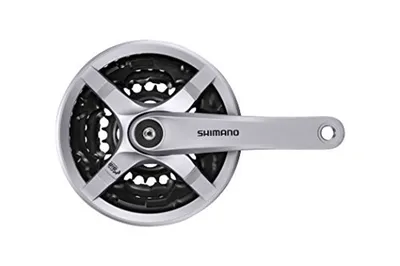 Obrázek produktu pro SHIMANO FC-TY501 kliková sada 48/38/28, 175 mm, čtyřhran, 6/7/8 rychlostí, kryt řetězu, stříbrná (1 sada)