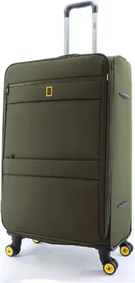 Produktbild von Reise Stoff Koffer 70 Liter Nat Geo Leichte Trolley Grün Khaki 69 cm Bowatex