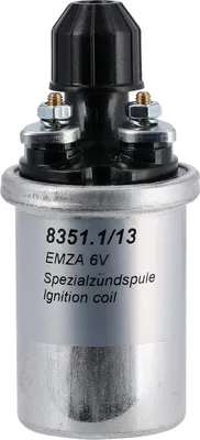 Zdjęcie produktu dla cewka zaplonowa 6V, 8351.1/13, EMZA, elektronika, short - Simson S50, S51, S70, S53, S83, KR51/2 Schwalbe, SR50, SR80