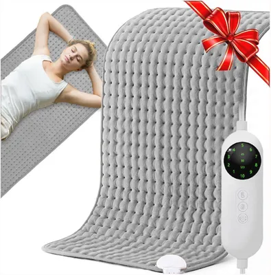 Extra großes Wärmekissen 100 x 50 cm | Elektrische Heizmatte mit 10 Temperatureinstellungen und automatischer Abschaltung