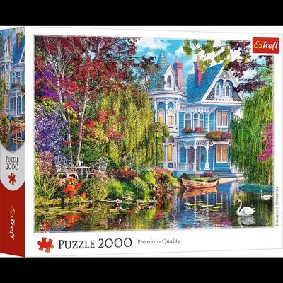 Produktbild von Trefl - Puzzle 2000 Teile, Das Haus am See, IdylleKlassische Puzzles