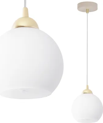 Obrázek produktu pro Závěsné svítidlo Eliza White v barvě kašmírové zlato – 1 žárovka E27