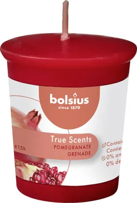 Produktbild von Bolsius Duftkerze Granatapfel, Höhe 5,3 cm, Ø 4,5 cm