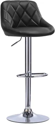 Image de Tabouret de bar réglable en similicuir | Noir | 35x38x83-104 cm