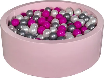 Produktbild von Bällebad Spielplatz + 450 perlrosa, rosa, silberne Bälle