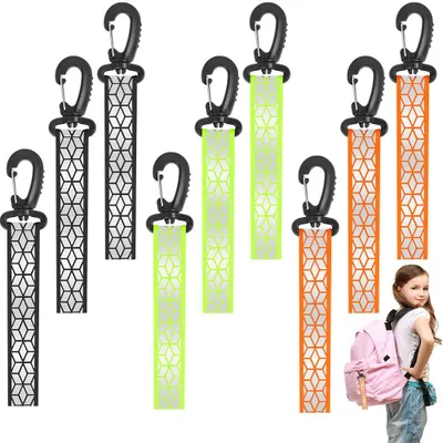 Productafbeelding van Reflecterende veiligheidsanhangers - set van 9 nylon reflectoren
