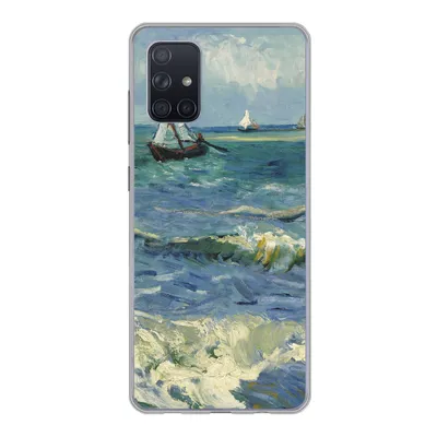Produktbild von MuchoWow® Handyhülle Schutzhülle Hülle für Samsung Galaxy A51 Meereslandschaft bei Les Saintes-Maries-de-la-Mer - Vincent van Gogh Silikon Softcase Handy Hülle - Schutzabdeckung