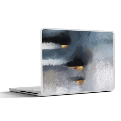Obrázek produktu pro Nálepka na notebook - 17 palců - Mraky - Zlato - Abstraktní
