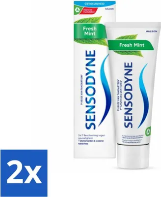 Obrázok produktu pre Sensodyne - Zubná pasta - Svieža mäta - Svieži dych - 75 ml - Hodnotné balenie - 2 kusy