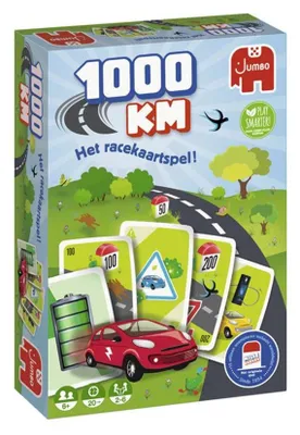 Produktbild von Jumbo Kartenspiel 1000KM - Familienspiel - Brettspiel - Kartenspiel