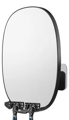 Image de Solidchoice - Miroir de douche sans perçage - Rotatif et anti-buée, avec 2 supports pour rasoir