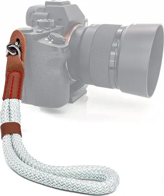 Produktbild von Kamera Handschlaufe Seil Retro DSLR SLR Canon Nikon Sony Silber Weiß