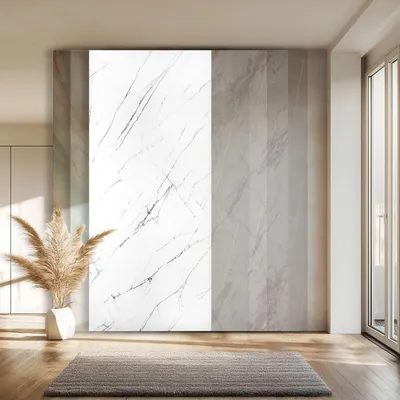 Produktbild von HEXIM Marmorplatten Optik 4 Stück 280x122 cm SPC Kunststoff Innen & Außenbereich Granit Steinoptik - Duschrückwand Küchenrückwand Spritzschutz Verkleidungspaneel (13,66 m² 2014) A-Serie