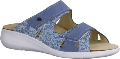 Produktbild von Finn Comfort Palau bequeme Damenpantolette, Leder, Hellblau, Wechselfußbett - Marken Finn Comfort, Blau, leder (ariell/nubuk)