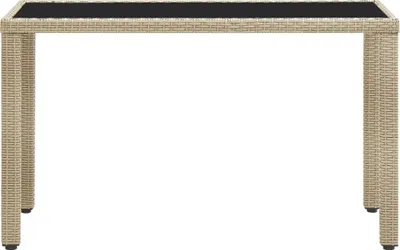Produktbild von vidaXL Gartentisch Beige 123x60x74 cm Poly Rattan