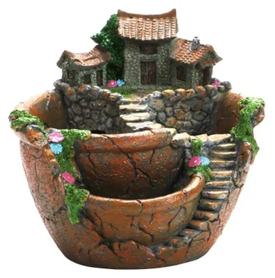 Image de Pot de fleurs créatif en forme de maison pour plantes d'intérieur