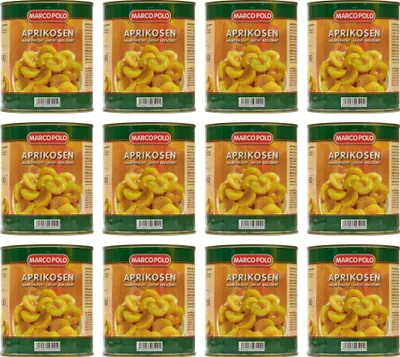 Produktbild von MARCO POLO APRIKOSEN-HÄLFTEN leicht gezuckert 12x Füllm 820g ATG 480g