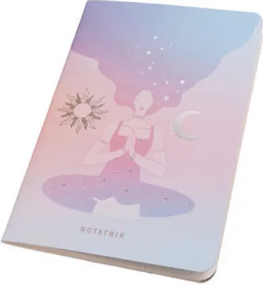 Produktbild von Notizbuch mit Sonne und Mond Motiv