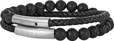 Produktbild von cai Armband Edelstahl 21cm schwarz ohne Stein 065060002-21