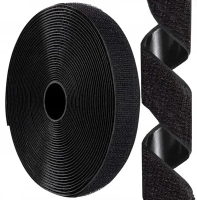 Zdjęcie produktu dla TG56031-2 TAŚMA rzepowa DO MOSKITIER CZARNA samoprzylepny rzep z klejem 560cm