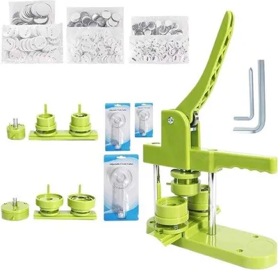 Produktbild von Famanu Badge Pin Button Maker - Do-it-yourself Set mit Knopfteilen und Kreisschneider