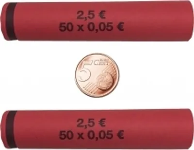Produktbild von 3704 EURO MÜNZHÜLSEN vorgefertigt und gerollt für 5 Cent ( 112 Stück )