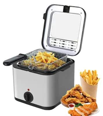 Obrázek produktu pro Elektrická fritéza, objem 2,5 l, nastavitelný termostat, světle šedá, EU
