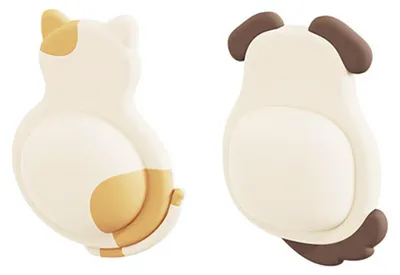 Produktbild von 1/2/4 Stück Tier-Wandpuffer, selbstklebend, Türstopper, Wandschutz, Türgriffschutz, Wandschutzschild, Antikollisionsdämpfer, Pufferaufkleber E