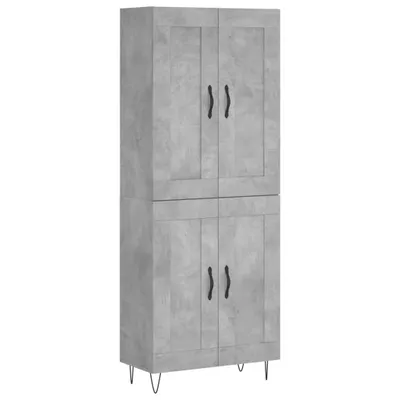 Obrázek produktu pro Skříň highboard betonově šedá 69,5x34x180 cm kompozitní dřevo